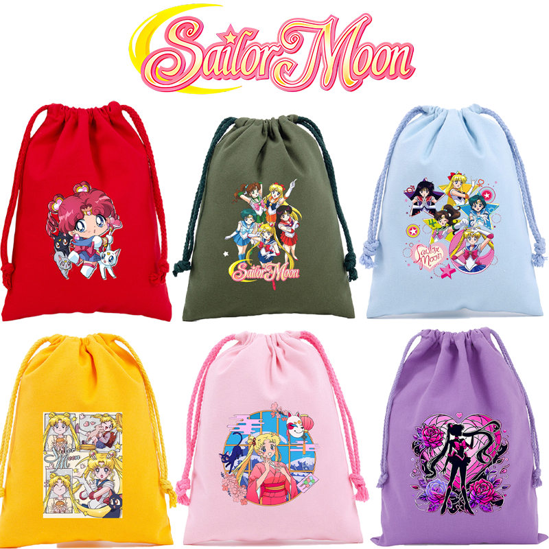 Party Favor Bag - Sailor Moon Small Drawstring Pockets Cartoon