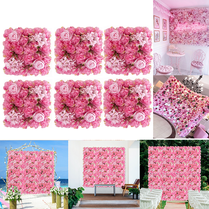 Flower Wall Panel - 6PCS Artificial Flowers Wall Panel 3D