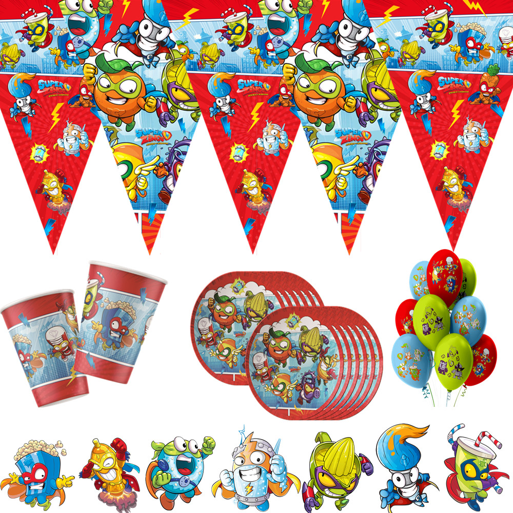 Table Cloth Disposable - Game Superzings Theme Baby Shower Party