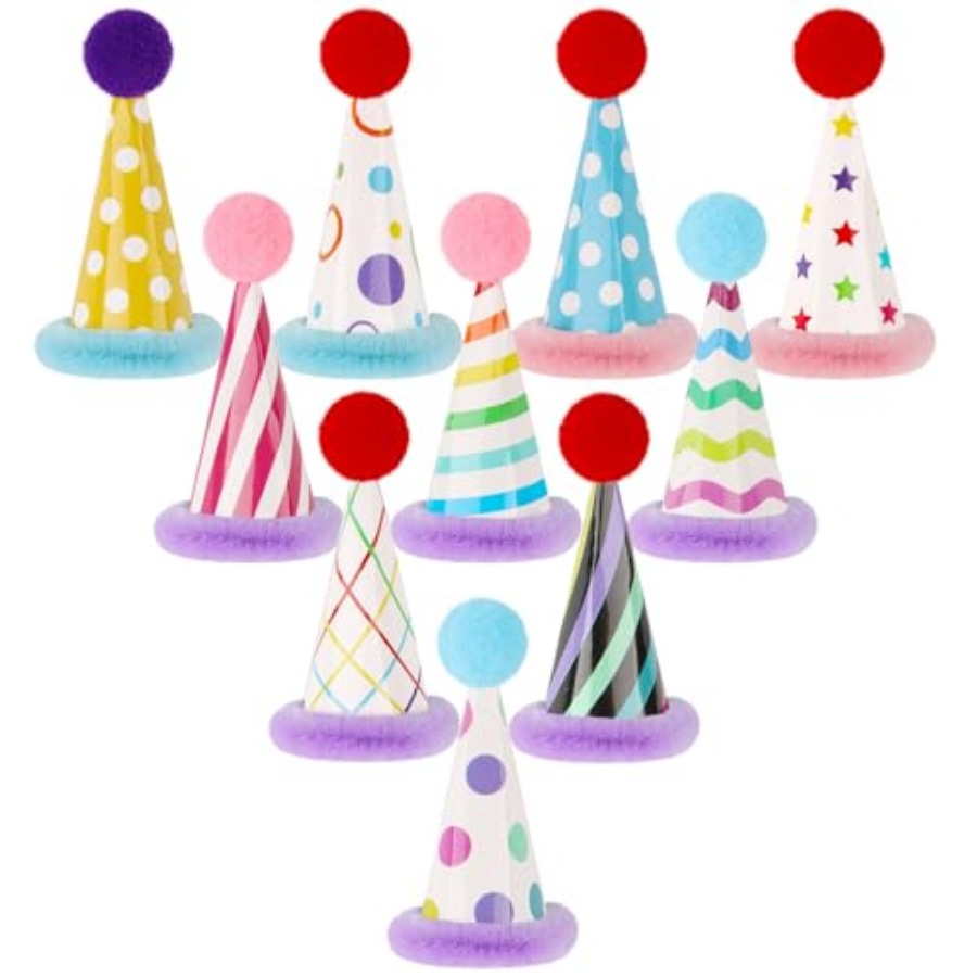 Party Hat Cone - Mini Party Hats for Stuffed Animals