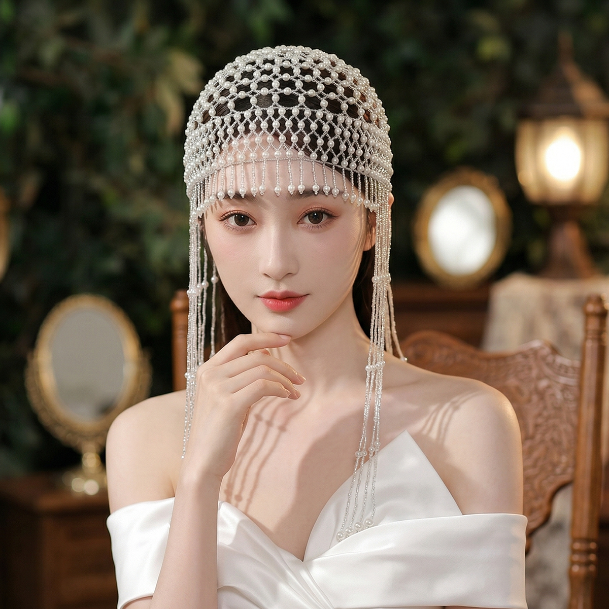 Luxury Pearls Beaded Headwrap  – Event Suppliers recenzja i cena