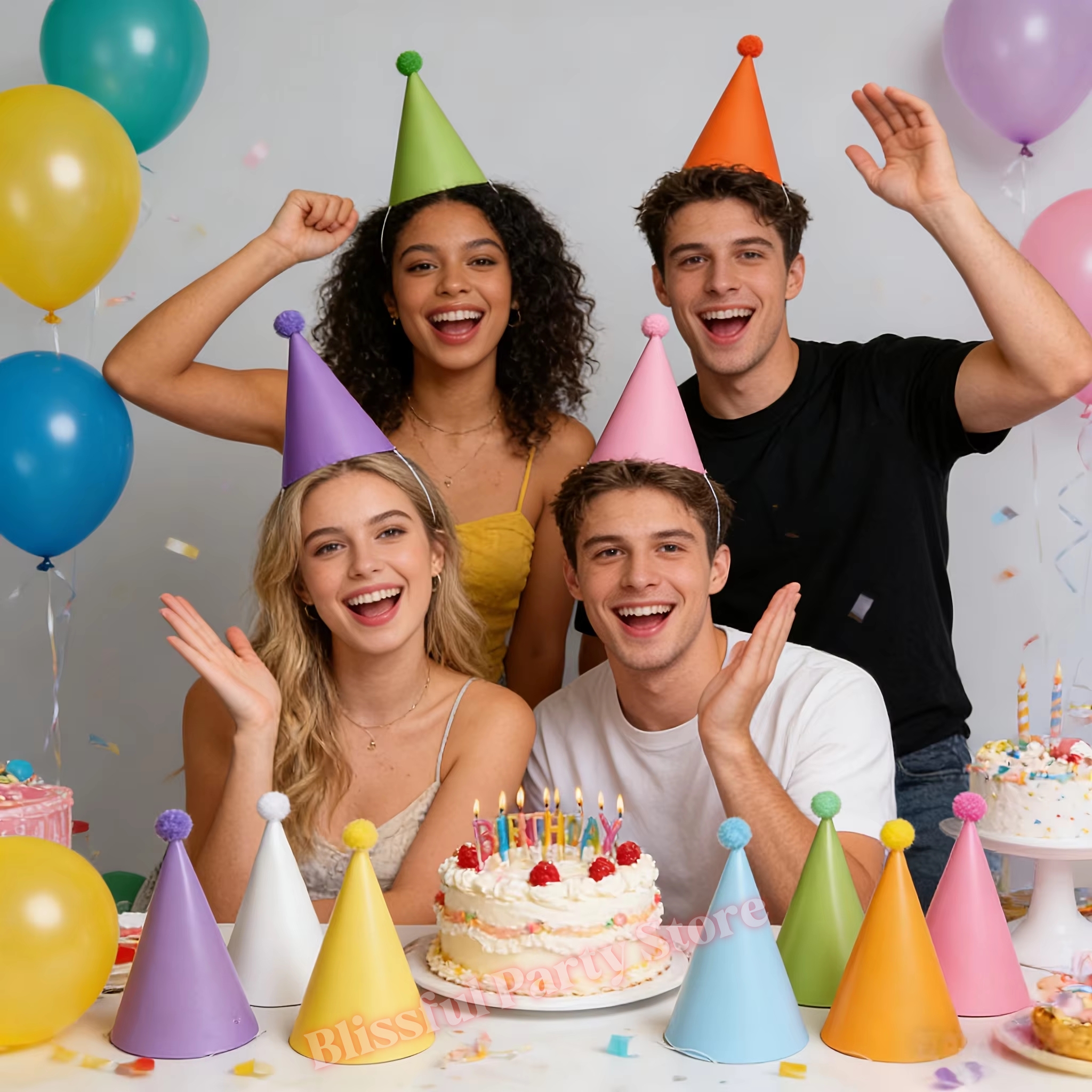 Colorful Birthday Party Hats M – Party Hat Cone recenzja i cena