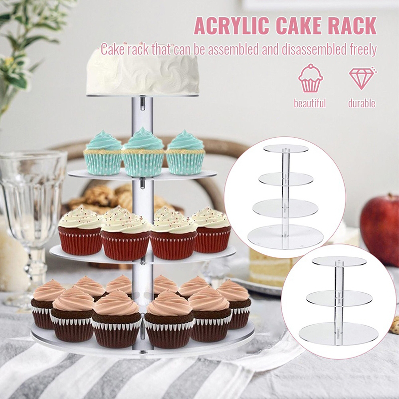 1 Pc 3/4/5 Tier Acrylic Round  – Cupcake Stand Tier recenzja i cena