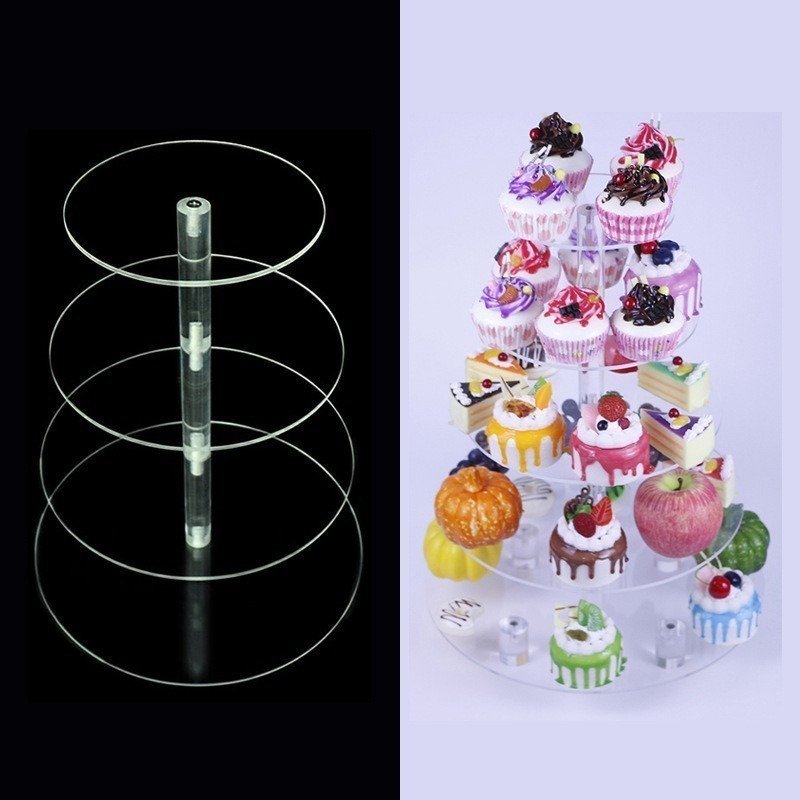 1 Pc 3/4/5 Tier Acrylic Round  – Cupcake Stand Tier recenzja i cena