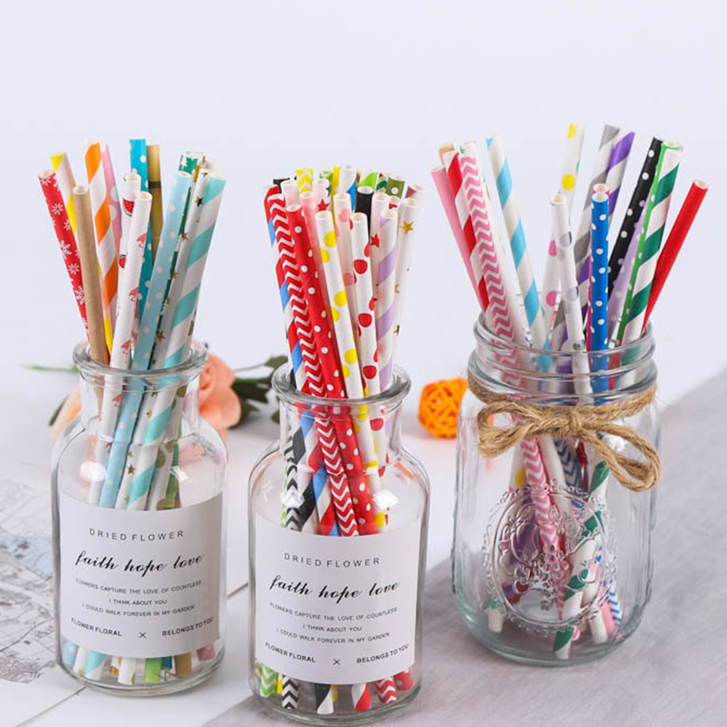 25 Pcs Colorful Disposable Pap – Paper Straw Color recenzja i cena