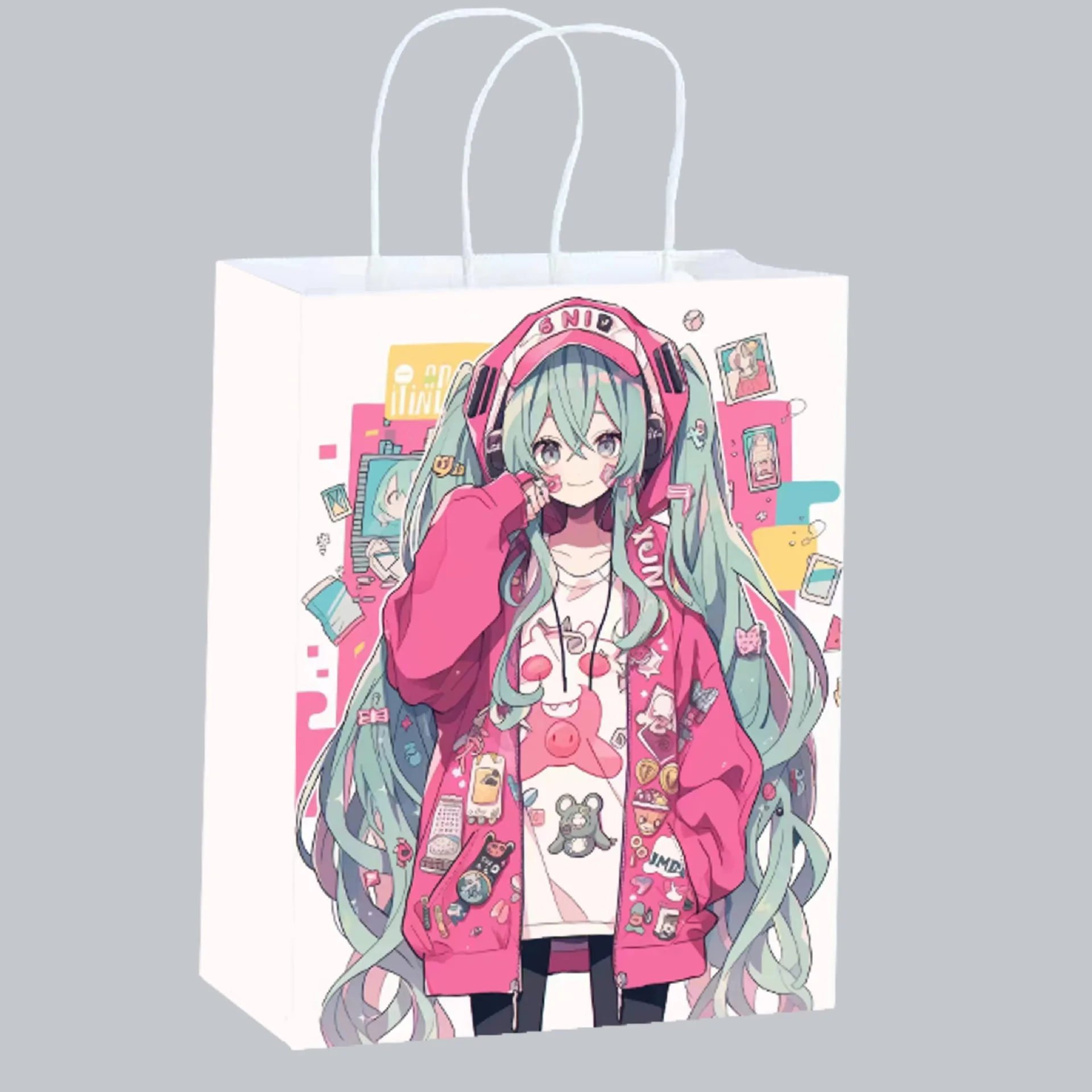 Cute Anime Hatsune Miku Paper  – Party Favor Bag recenzja i cena