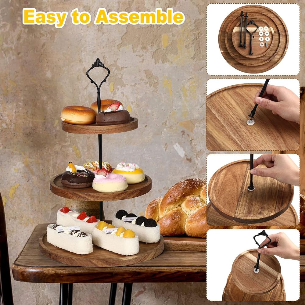 3 Set 3 Tier Wood Cupcake Stan – Cupcake Stand Tier recenzja i cena