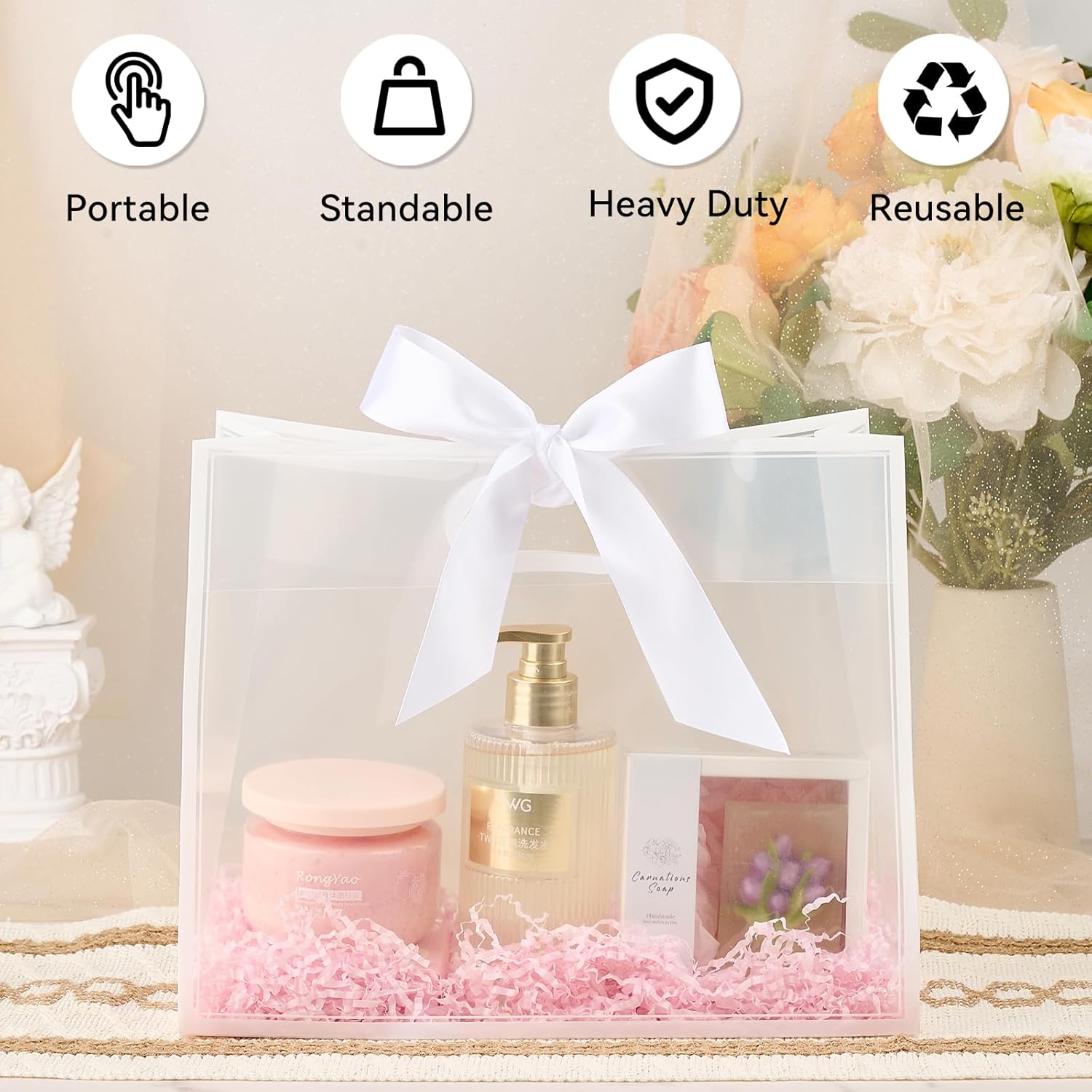 Clear Plastic Gift Bags with H – Party Favor Bag recenzja i cena