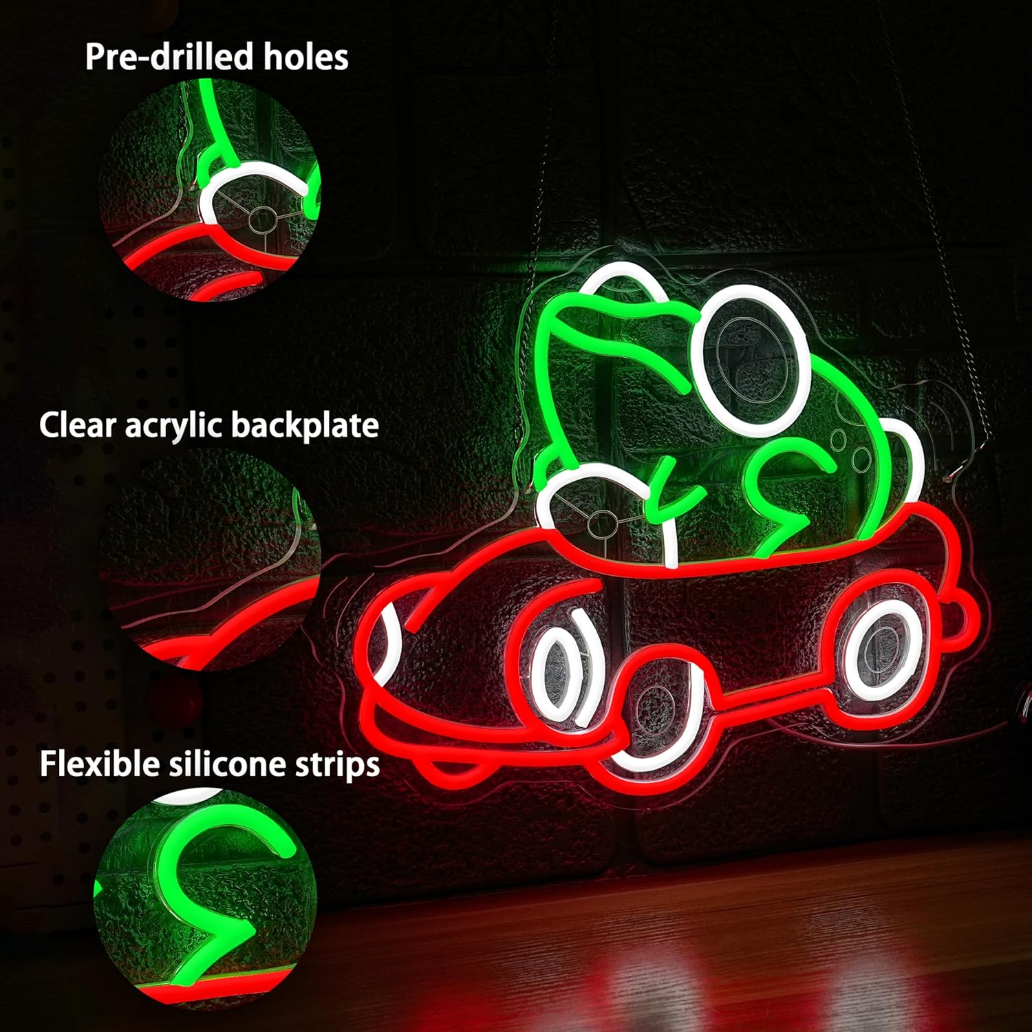 Frog Driving Car Neon Sign Art – Neon Sign Party recenzja i cena