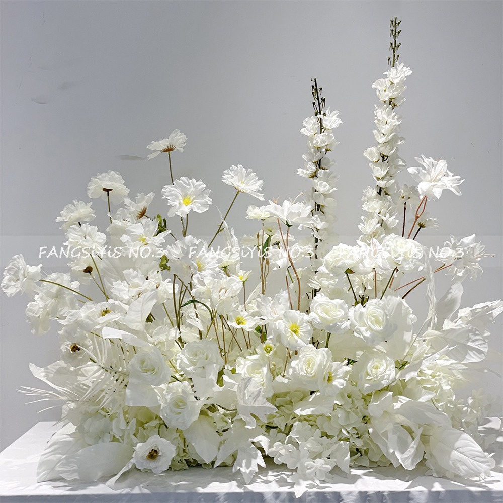 100/50CM Artificial White Rose – Flower Wall Panel recenzja i cena