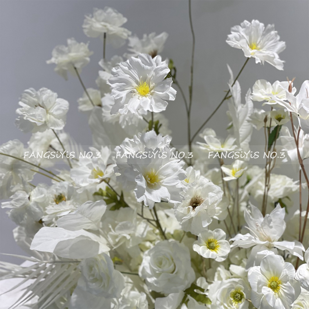 100/50CM Artificial White Rose – Flower Wall Panel recenzja i cena