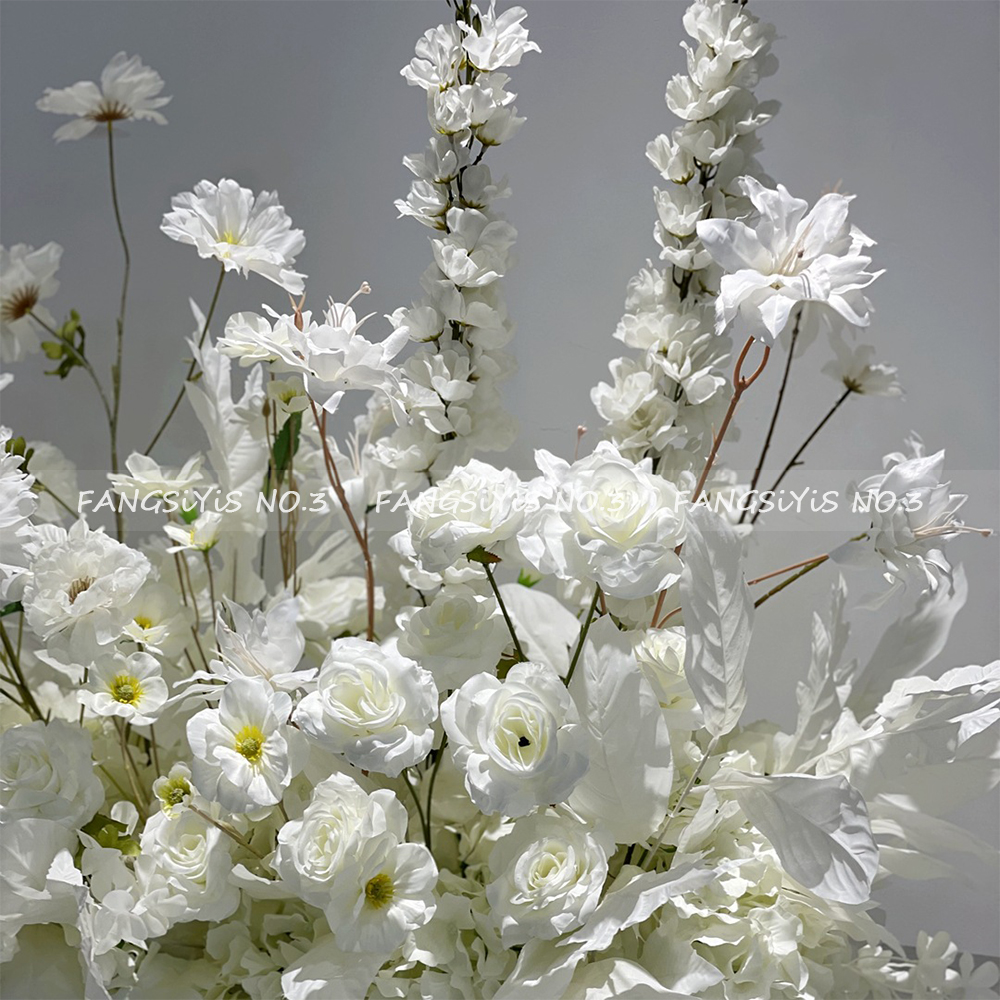 100/50CM Artificial White Rose – Flower Wall Panel recenzja i cena