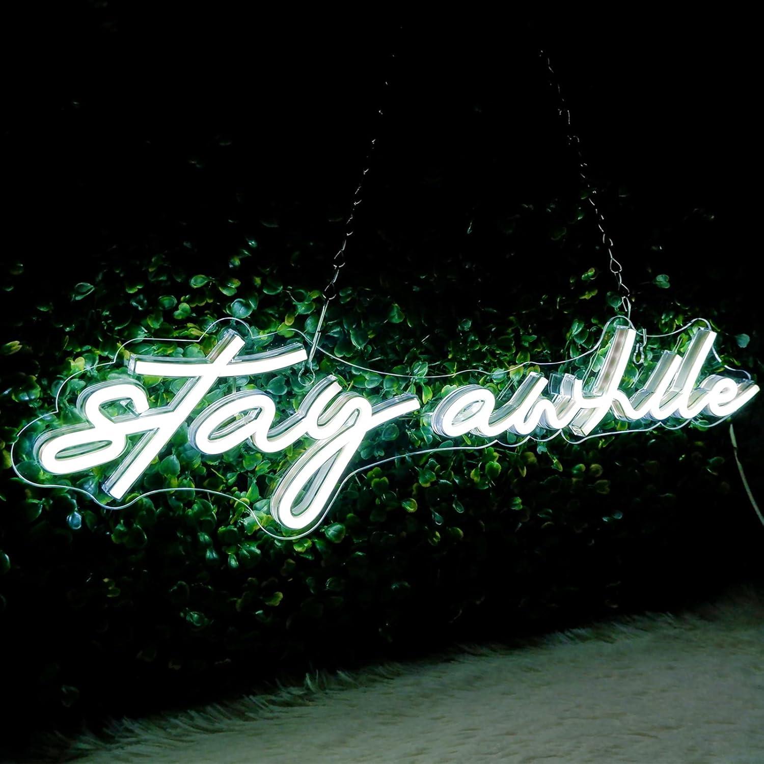 Stay Awhile Neon Signs USB Dim – Neon Sign Party recenzja i cena