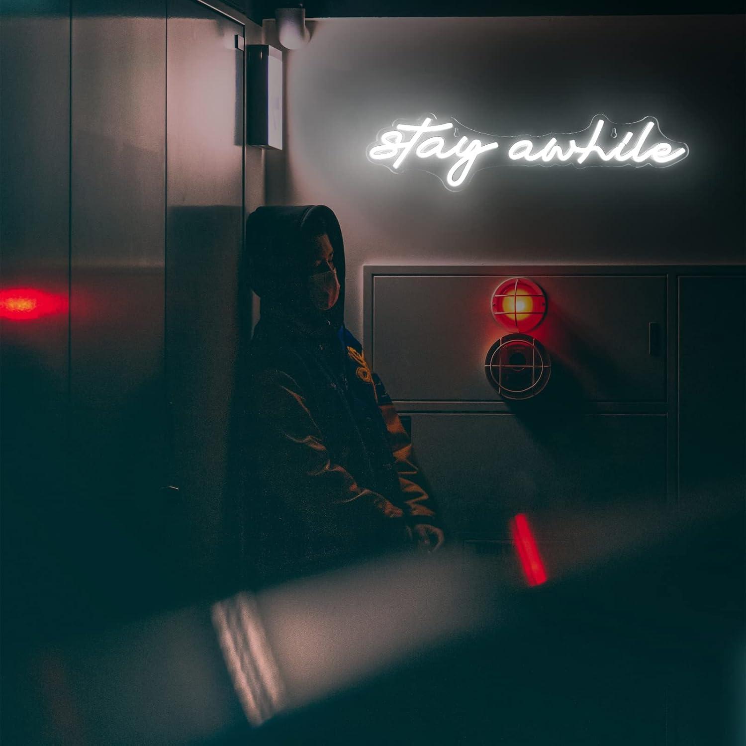 Stay Awhile Neon Signs USB Dim – Neon Sign Party recenzja i cena