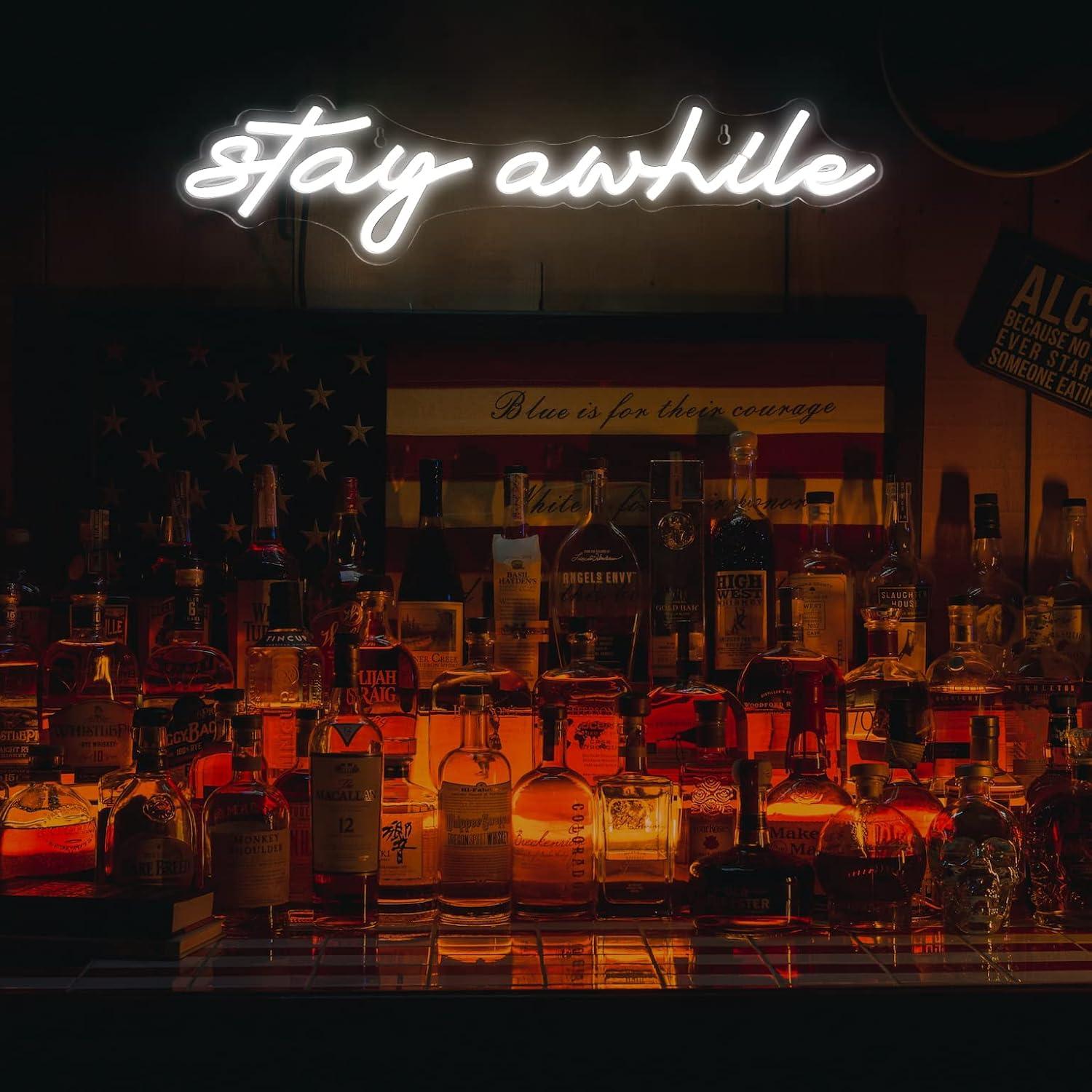 Stay Awhile Neon Signs USB Dim – Neon Sign Party recenzja i cena