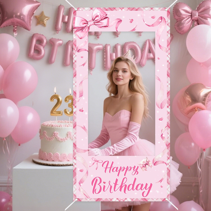 Pink Bow Photo Booth Frame Swe – Photo Booth Frame recenzja i cena