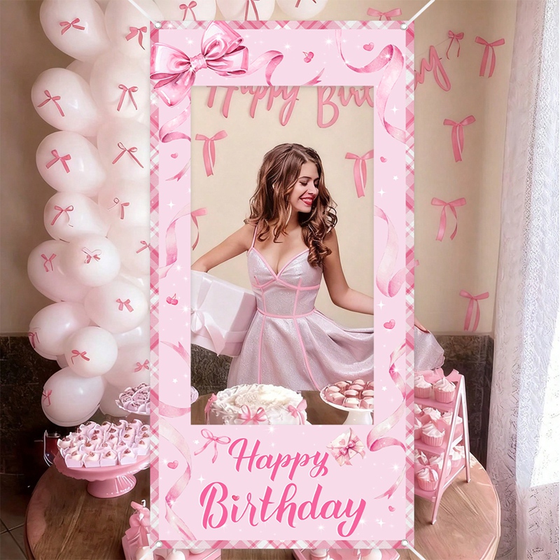 Pink Bow Photo Booth Frame Swe – Photo Booth Frame recenzja i cena