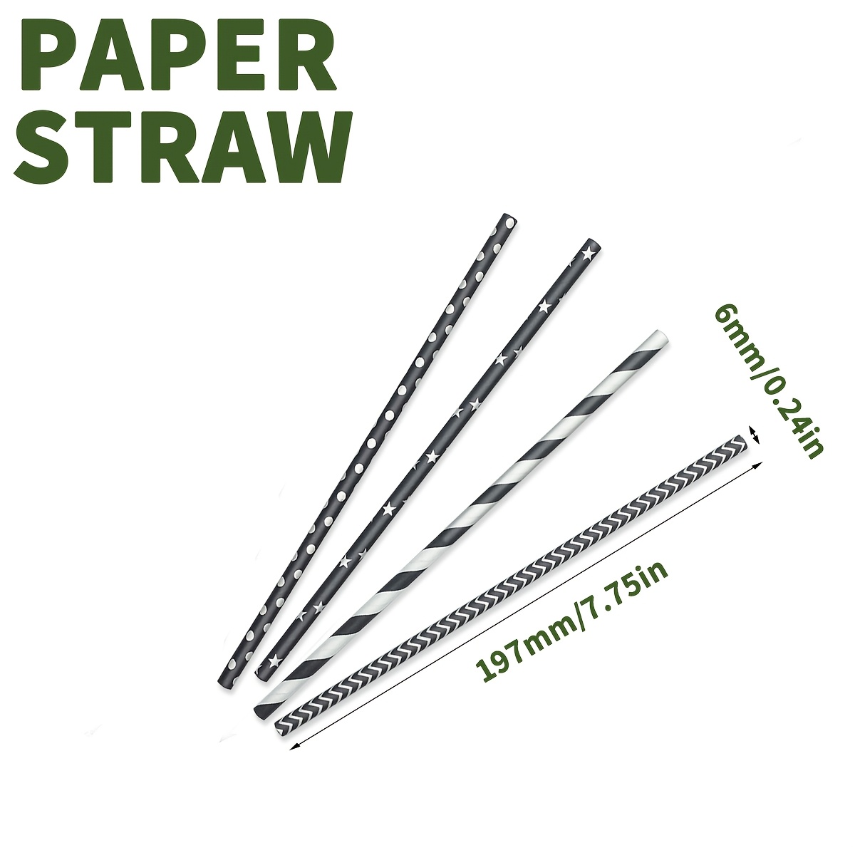 100pcs of disposable black mix – Paper Straw Color recenzja i cena