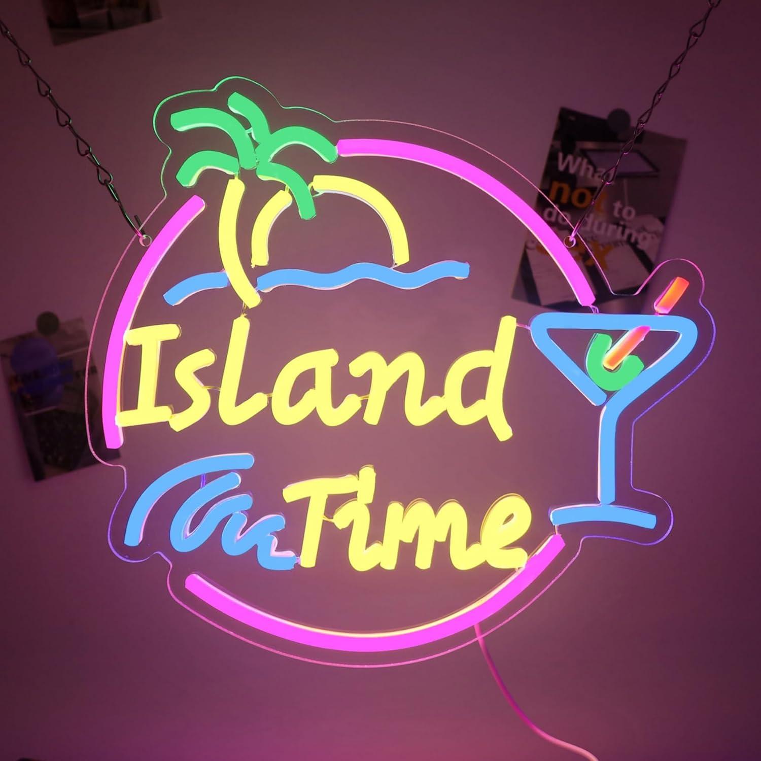 Island Time Neon Sign LED Ligh – Neon Sign Party recenzja i cena