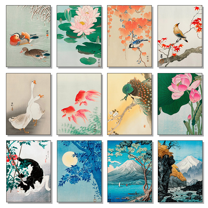 Retro Japanese Flowers Cat Dog – Flower Wall Panel recenzja i cena