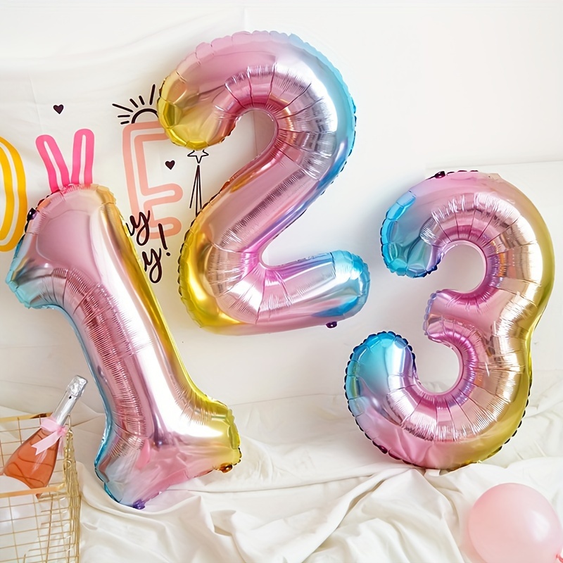 32inch Rainbow Gradient Number – Balloon Pump Hand recenzja i cena