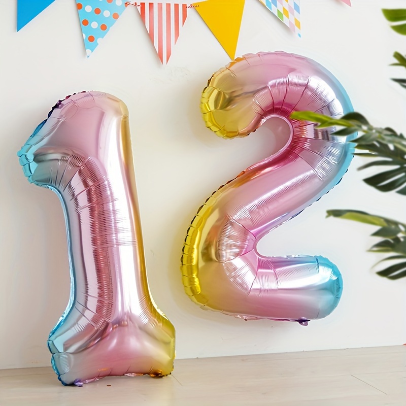 32inch Rainbow Gradient Number – Balloon Pump Hand recenzja i cena