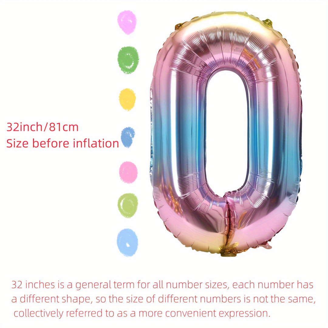 32inch Rainbow Gradient Number – Balloon Pump Hand recenzja i cena