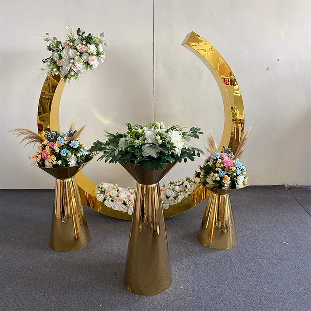 Hot Sale Gold Trim Flower Acry – Party Event Supplier recenzja i cena