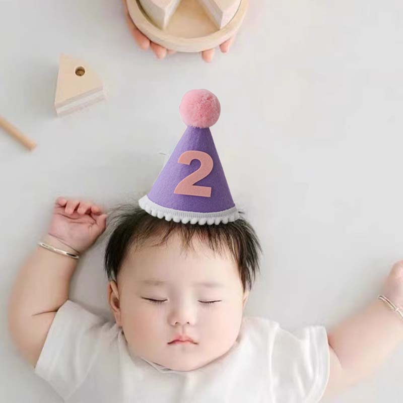 Purple Birthday Hat 1 2 3 4 5  – Party Hat Cone recenzja i cena