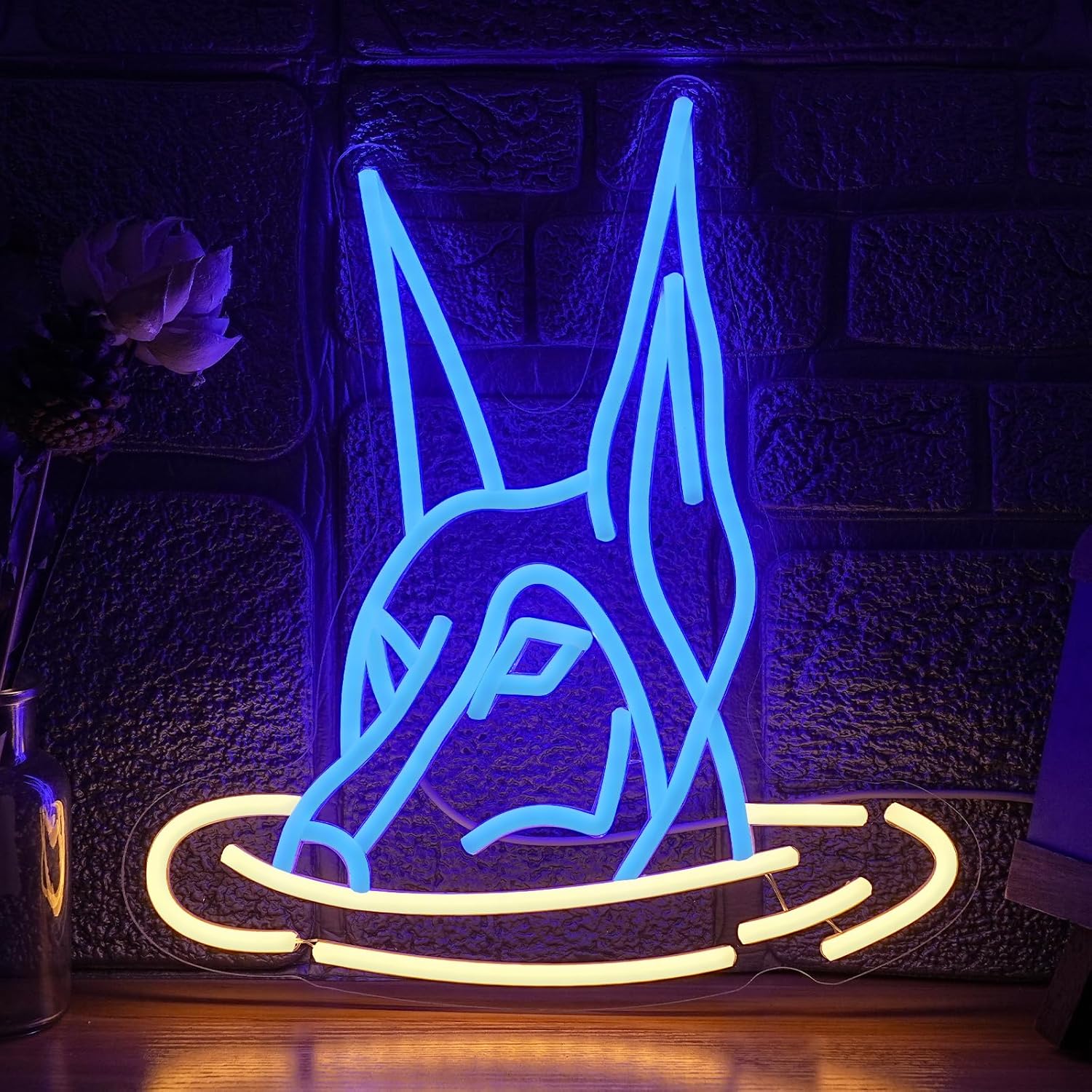 Doberman Dog Neon Sign Art Wal – Neon Sign Party recenzja i cena
