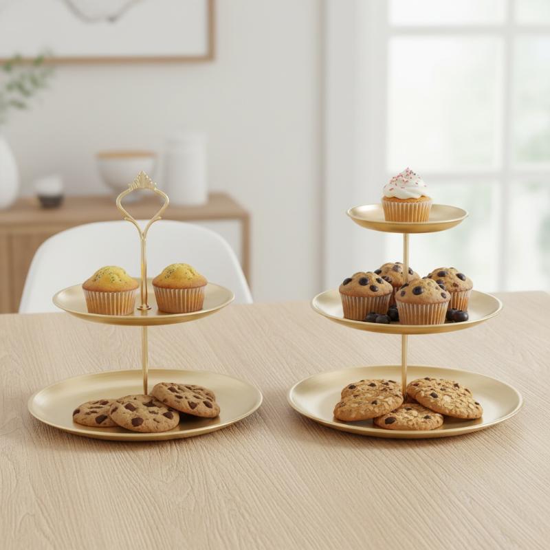 Gold Silver 2/3-Tier Cake Stan – Cupcake Stand Tier recenzja i cena