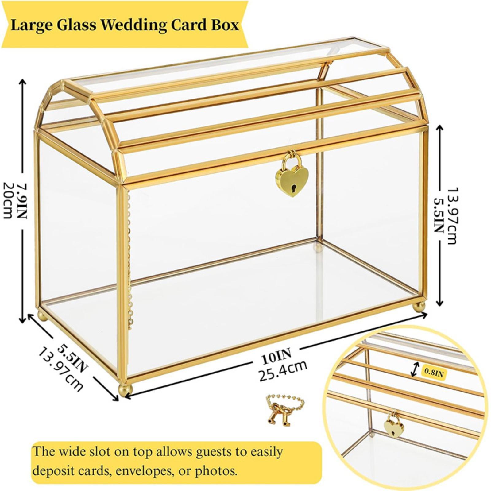 Glass Wedding Card Box Storage – Event Party Box recenzja i cena