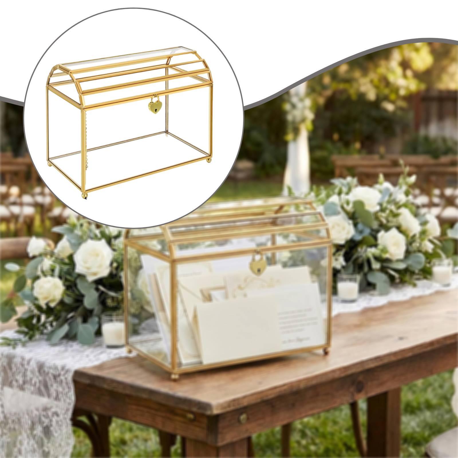 Glass Wedding Card Box Storage – Event Party Box recenzja i cena