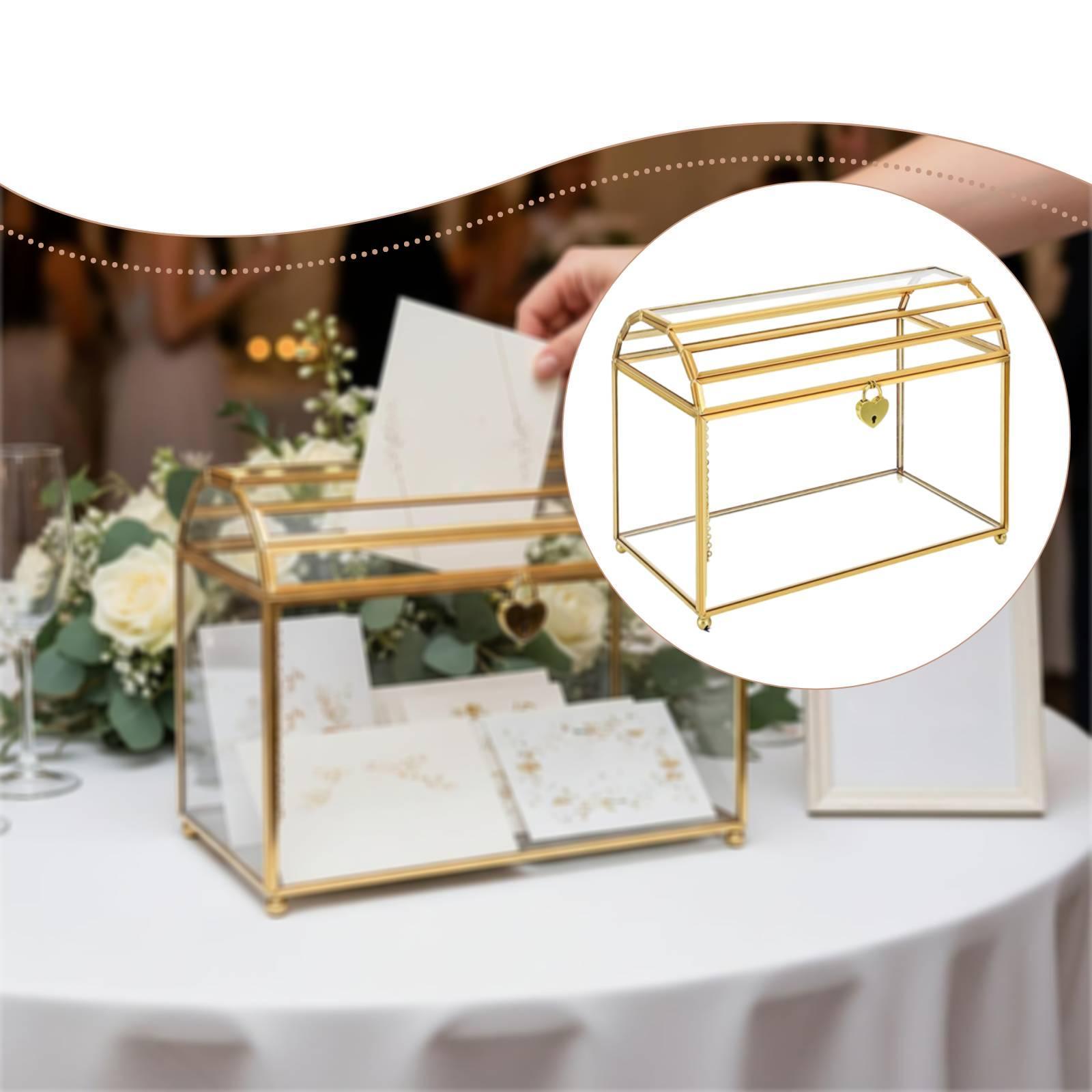 Glass Wedding Card Box Storage – Event Party Box recenzja i cena