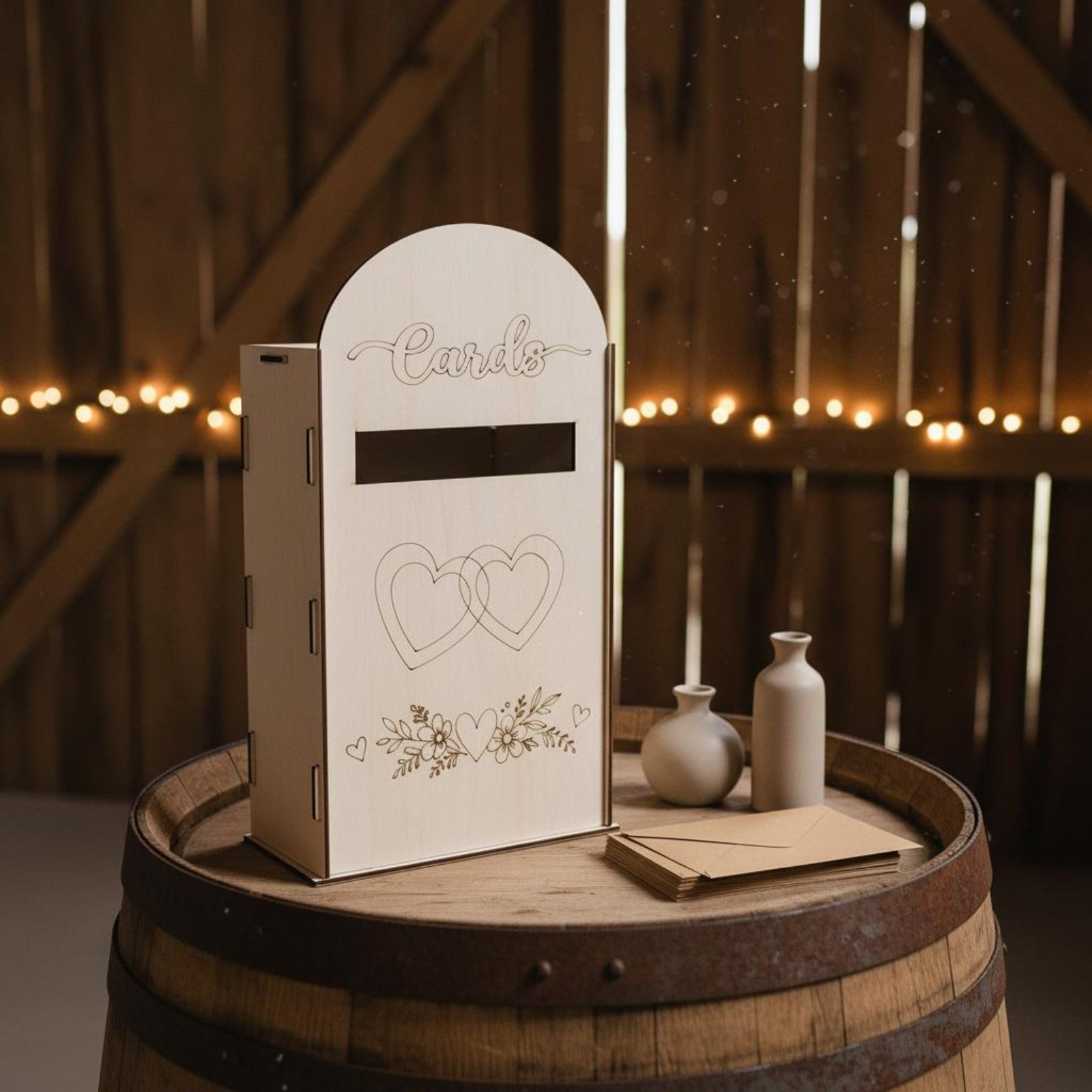 Wooden Wedding Card Box Laser  – Event Party Box recenzja i cena