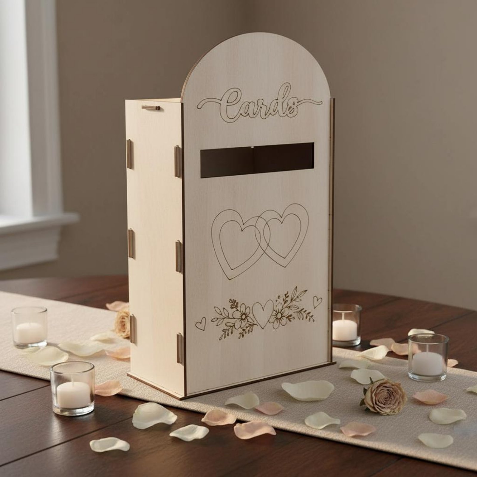 Wooden Wedding Card Box Laser  – Event Party Box recenzja i cena
