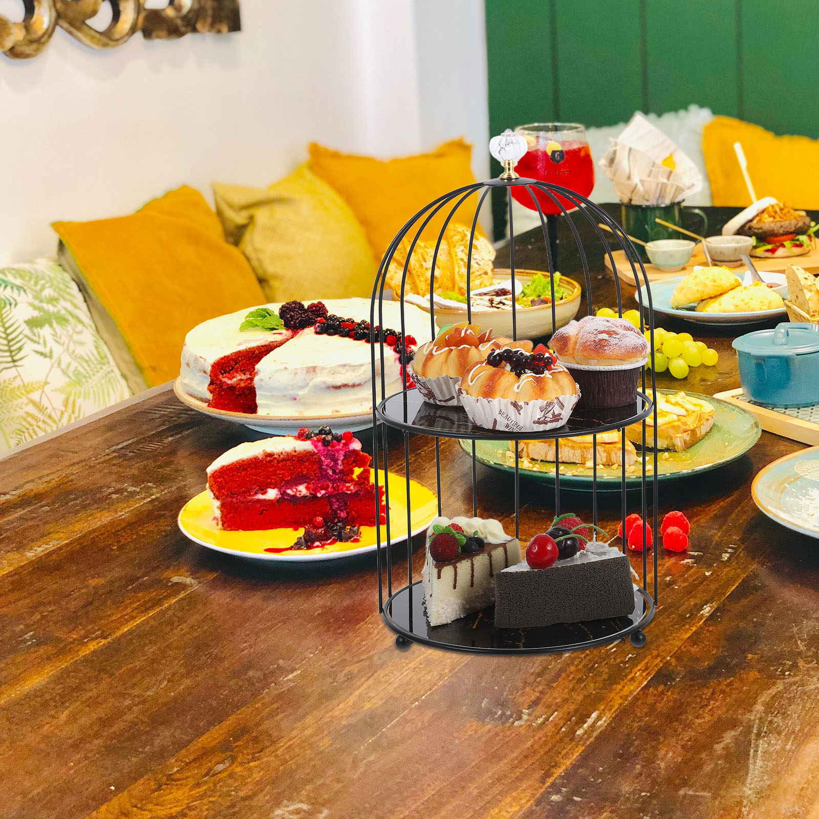 Metal Birdcage Cake Stand Tier – Cupcake Stand Tier recenzja i cena