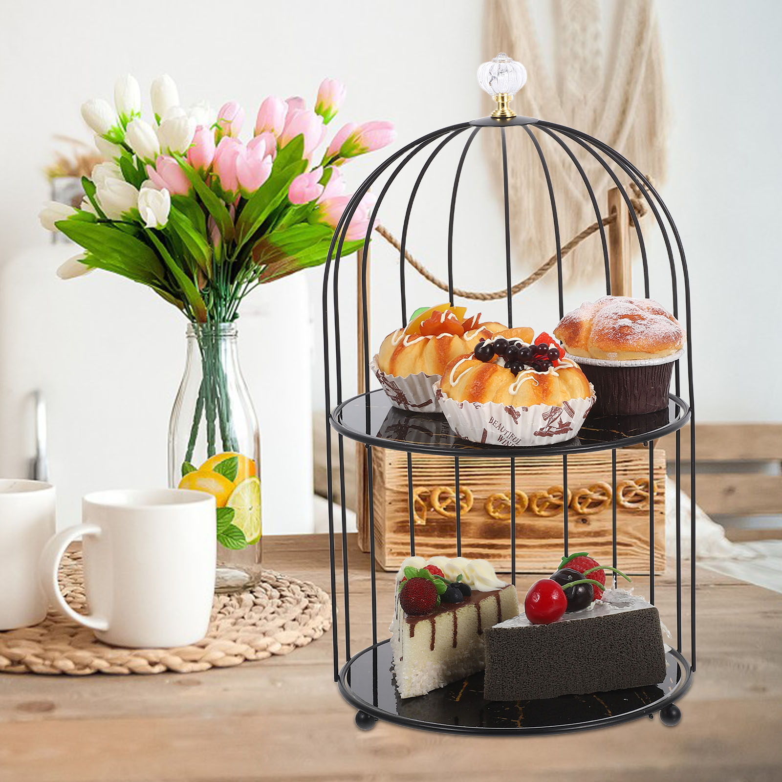 Metal Birdcage Cake Stand Tier – Cupcake Stand Tier recenzja i cena