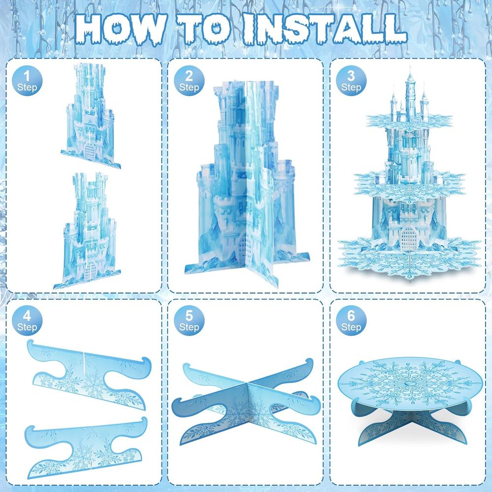3-Tier Blue Castle Cupcake Sta – Cupcake Stand Tier recenzja i cena