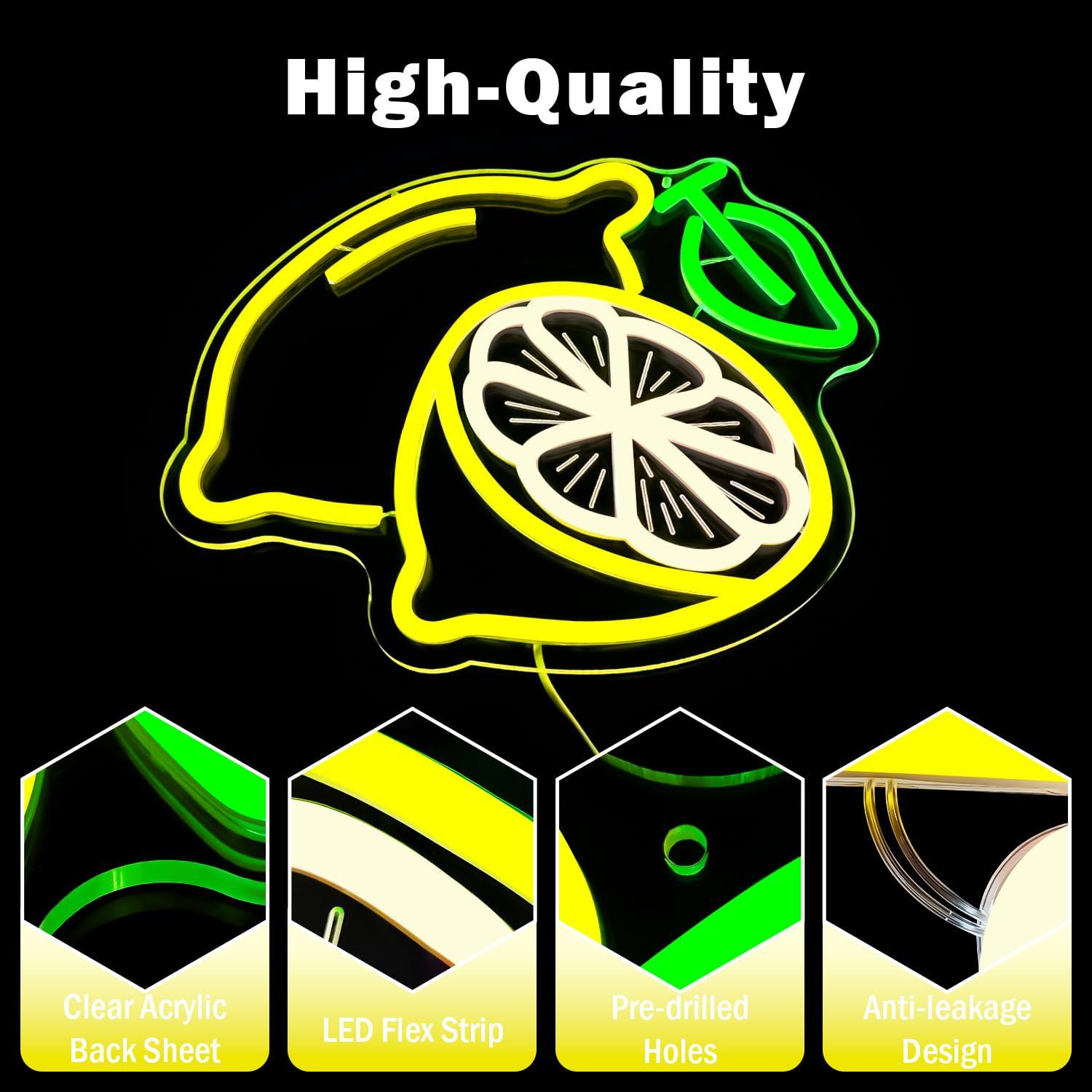 Lemon Neon Sign Dimmable LED L – Neon Sign Party recenzja i cena
