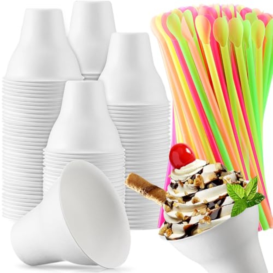 Set Snow Cone Cups and Straws  – Paper Straw Color recenzja i cena