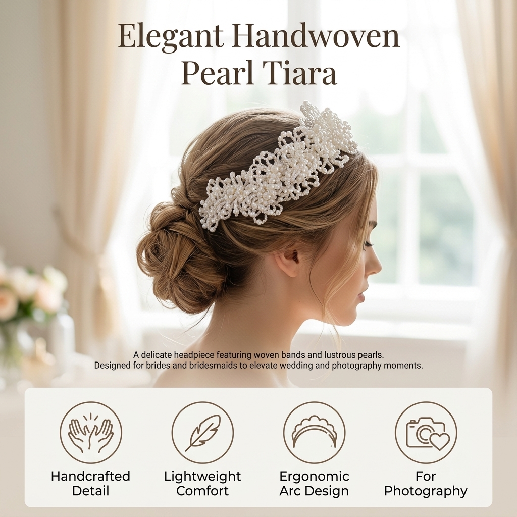 Pearl Crown Headpiece For Wedd – Event Suppliers recenzja i cena