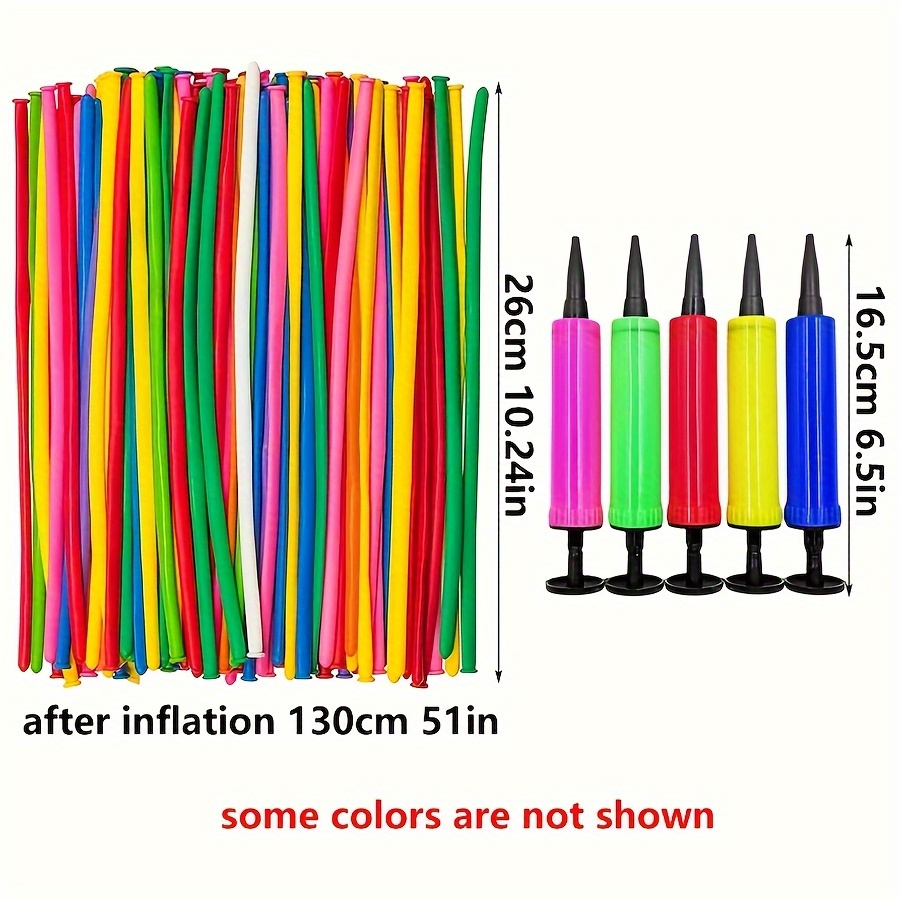 50/100pcs Colorful Long Latex  – Balloon Pump Hand recenzja i cena