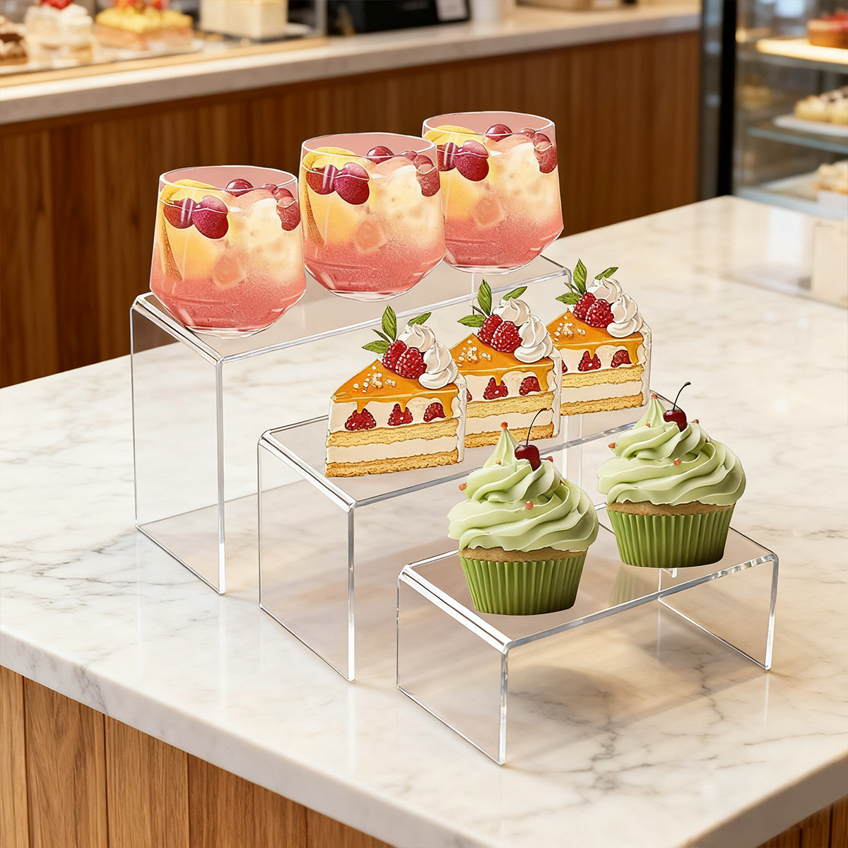 5pcs Acrylic Dessert Display S – Cupcake Stand Tier recenzja i cena