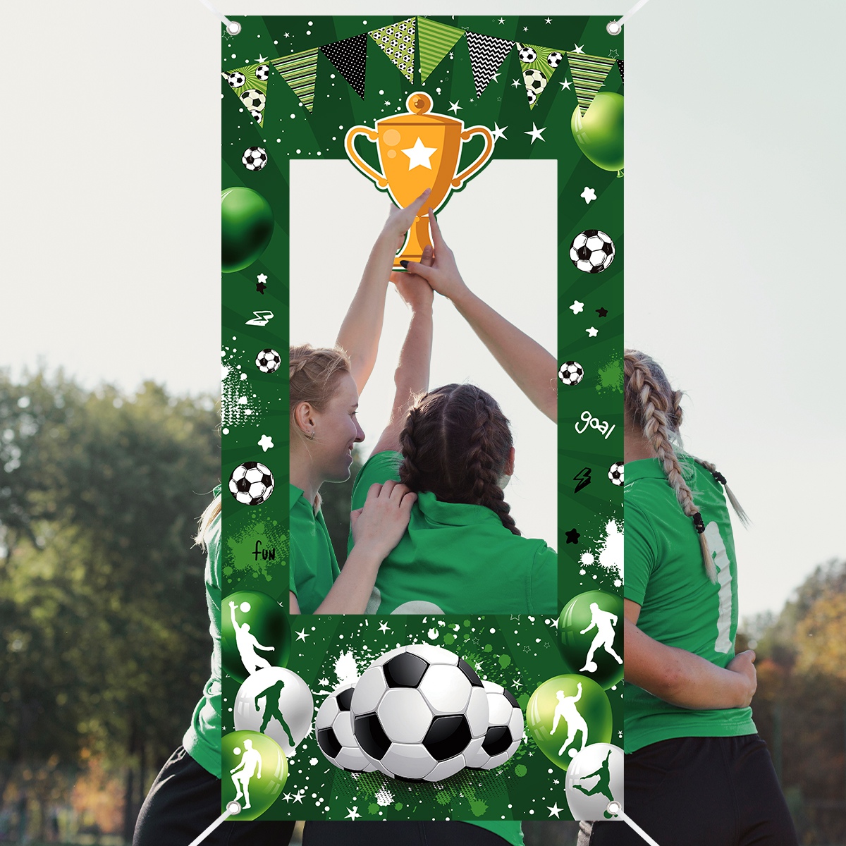 1pc Green Soccer Decorative Ph – Photo Booth Frame recenzja i cena
