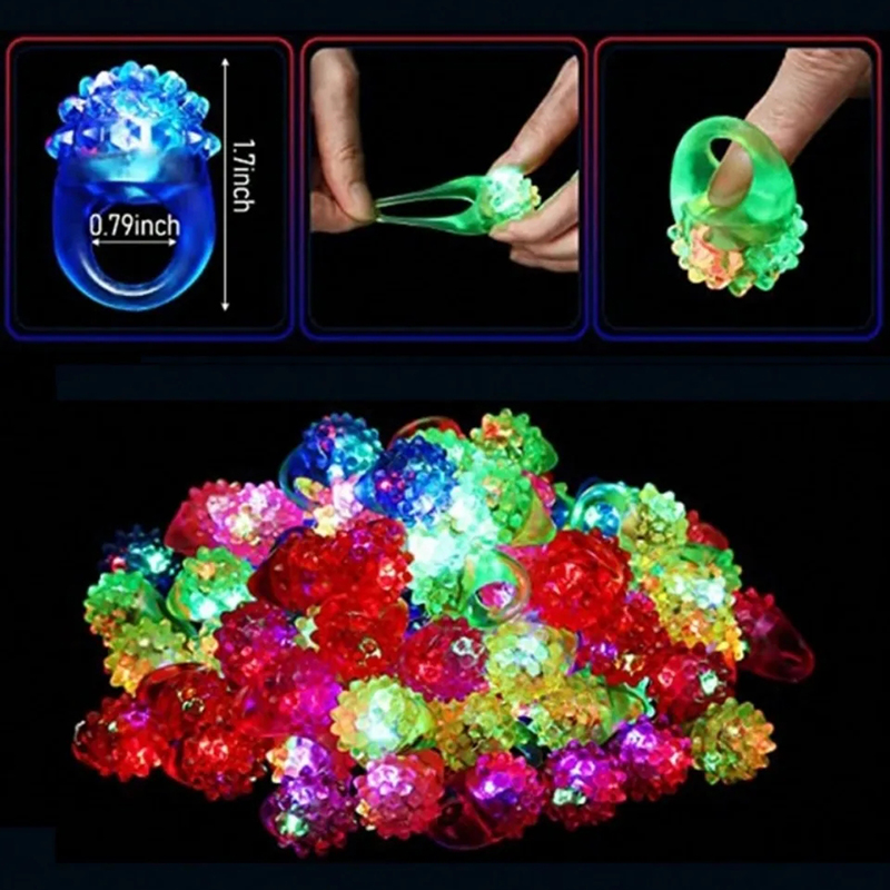 20/30/50pcs Glowing Rings LED  – Cotton Candy Cone recenzja i cena