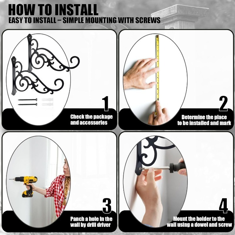 1PC Wall Mounted Bracket Iron  – Flower Wall Panel recenzja i cena