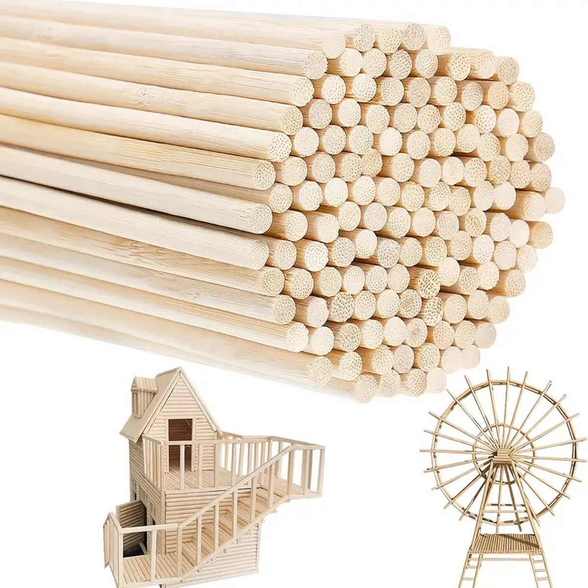 DIY Bamboo Sticks 50/100pcs Na – Cotton Candy Cone recenzja i cena