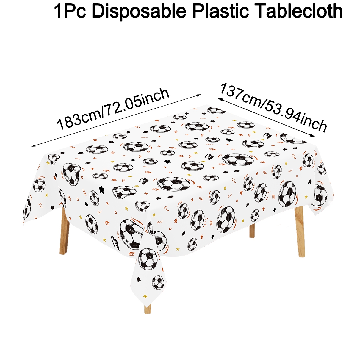 183x137cm Soccer Theme Disposa – Table Cloth Disposable recenzja i cena