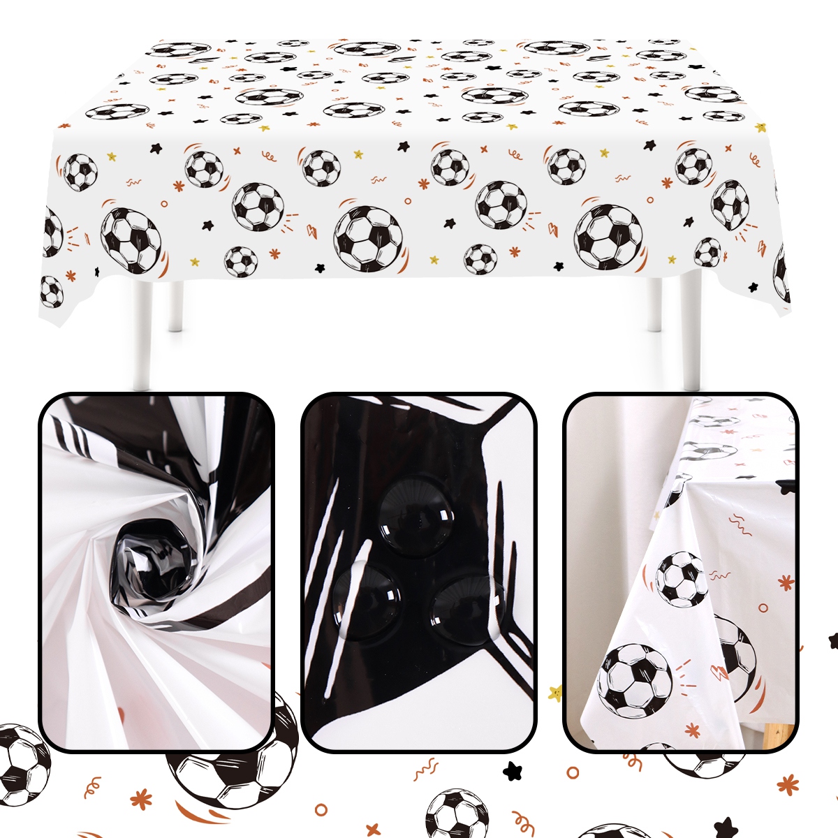 183x137cm Soccer Theme Disposa – Table Cloth Disposable recenzja i cena